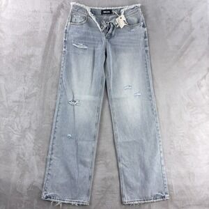 SER.O.YA Kori Jeans Womens 25x34 Light Blue Low Rise Tapered Straight Denim